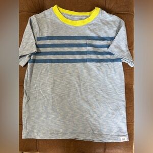 GAP Kids Blue and Yellow Striped Tee